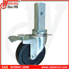 Wanda 5 Inch Hard Rubber Scaffold Caster with Square Steel Stem